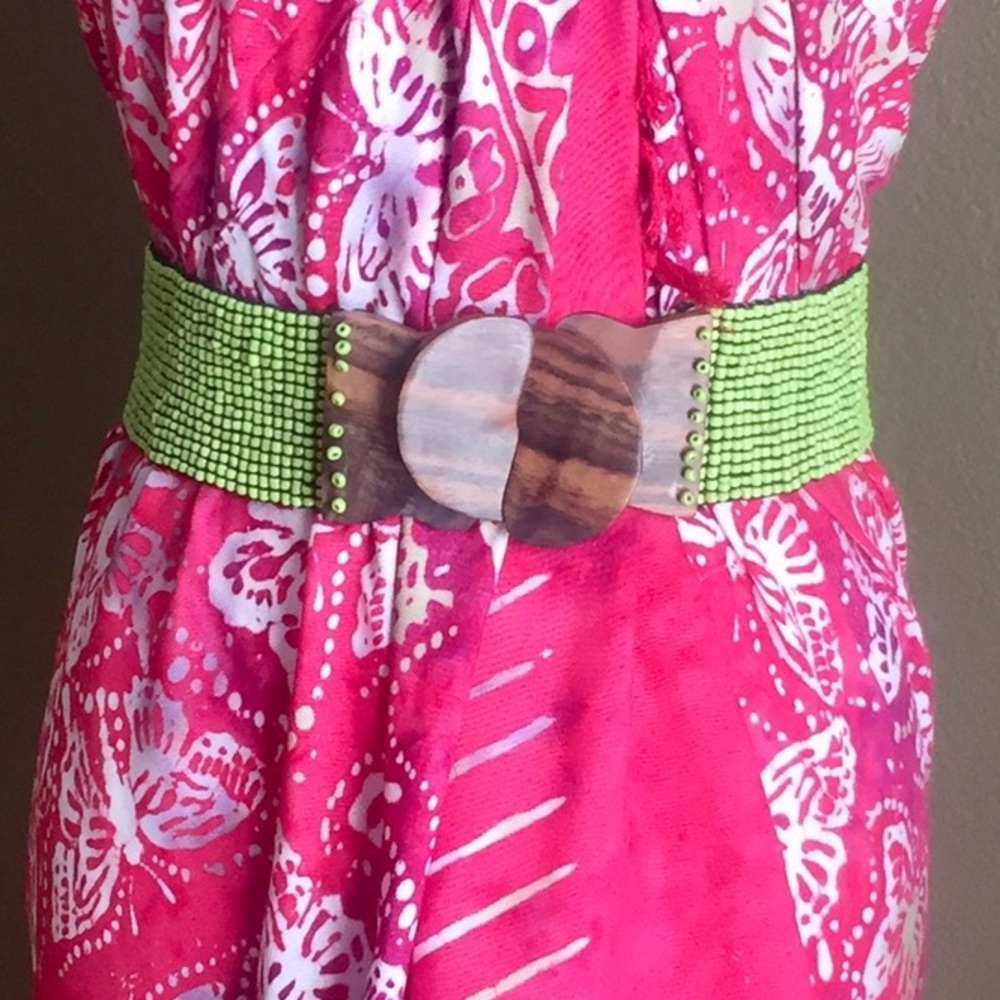 Apple green beaded belt